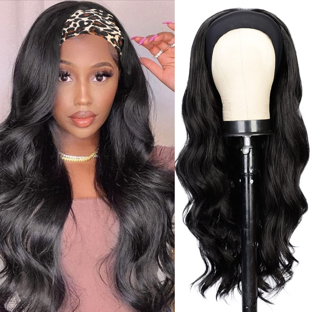 Body-wavy Multi-colored Rayon Headband Wig by Ricaloux