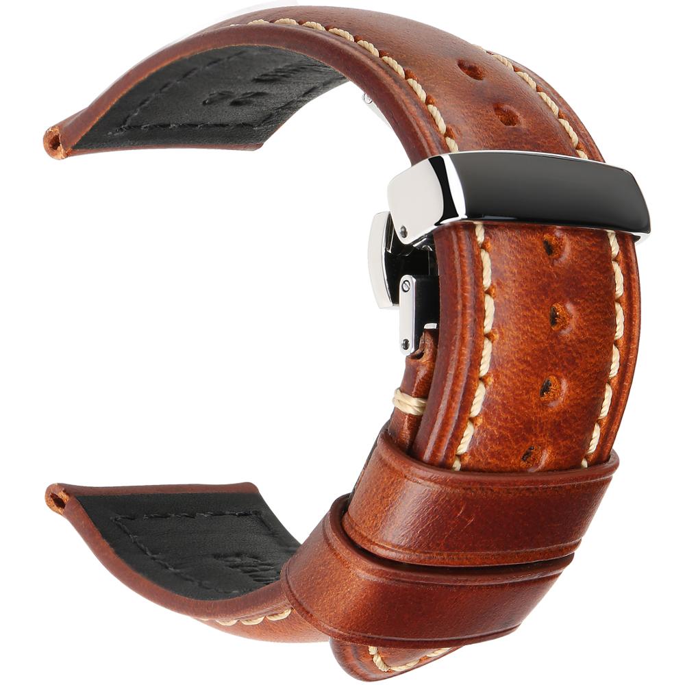 Men's Vintage Oil Wax Leather Craft Leather Strap – Premium 0 | RICALOUX