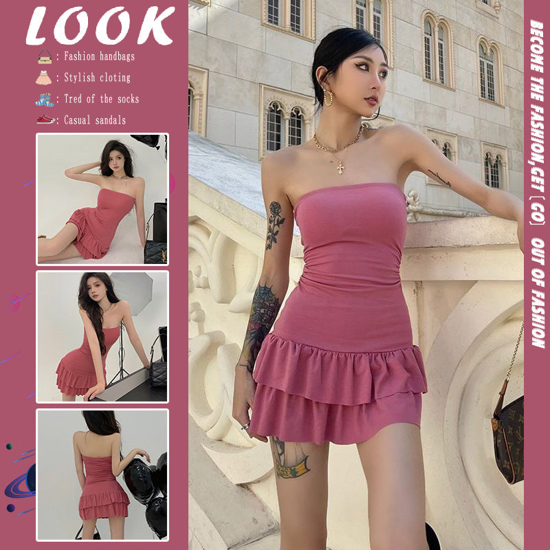 Spicy Girl Slim-fit Cake Mini Skirt For Women by Ricaloux