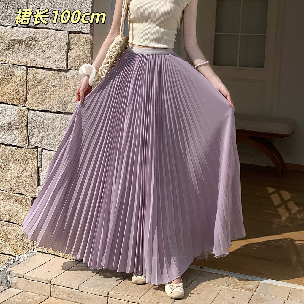 SpringSummer New Arrival Pleated Chiffon Skirt For Women by Ricaloux
