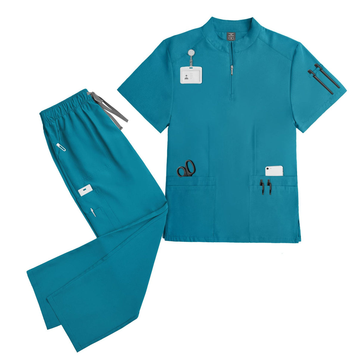 Short-sleeve Scrub Top For Doctors by Ricaloux