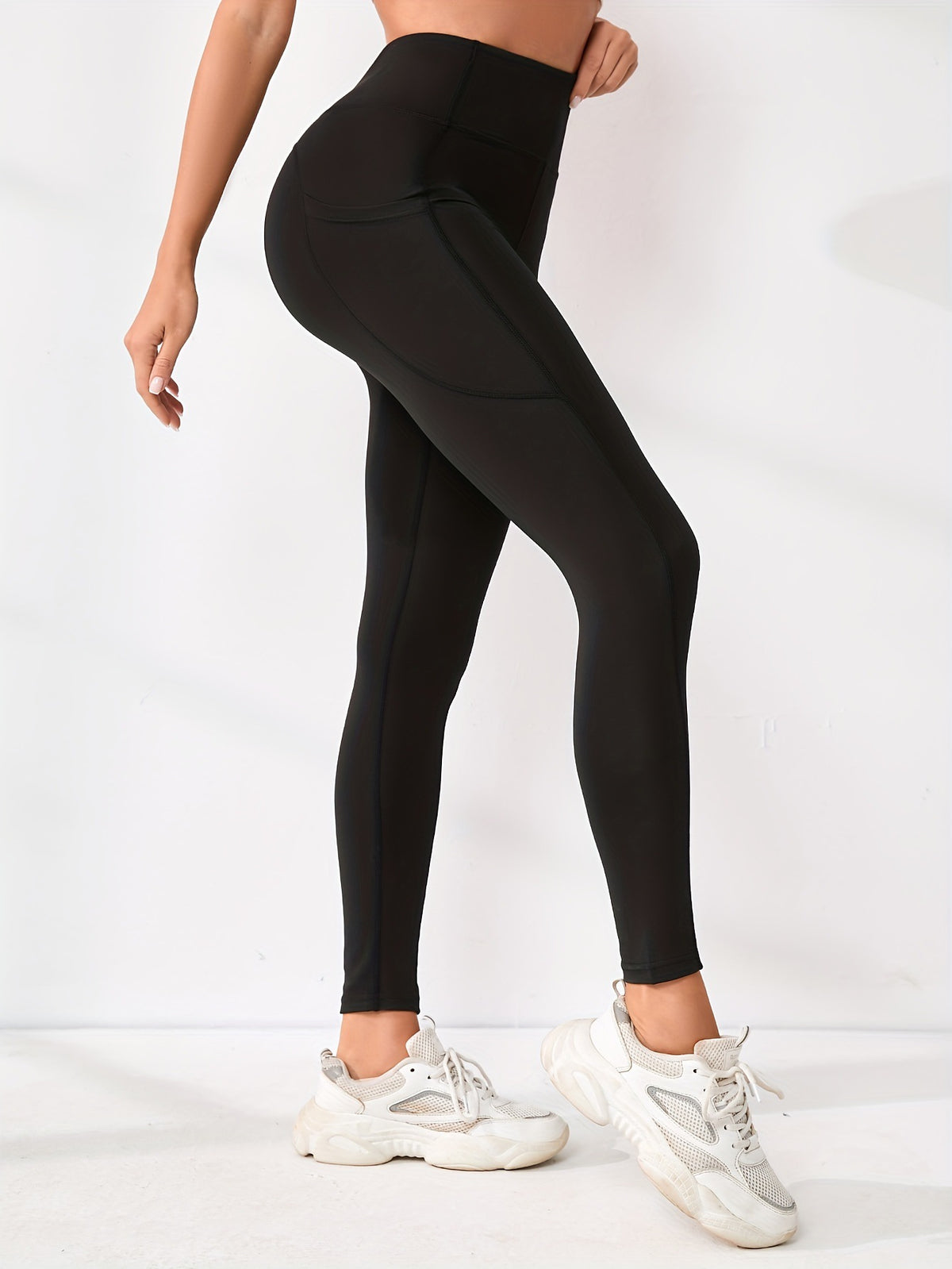 High-waisted Solid-color Tight Yoga Pants For Women, Slim-fit, Sexy Design, Suitable For Running And Outdoor Activities, Popular In European And American Markets by Ricaloux