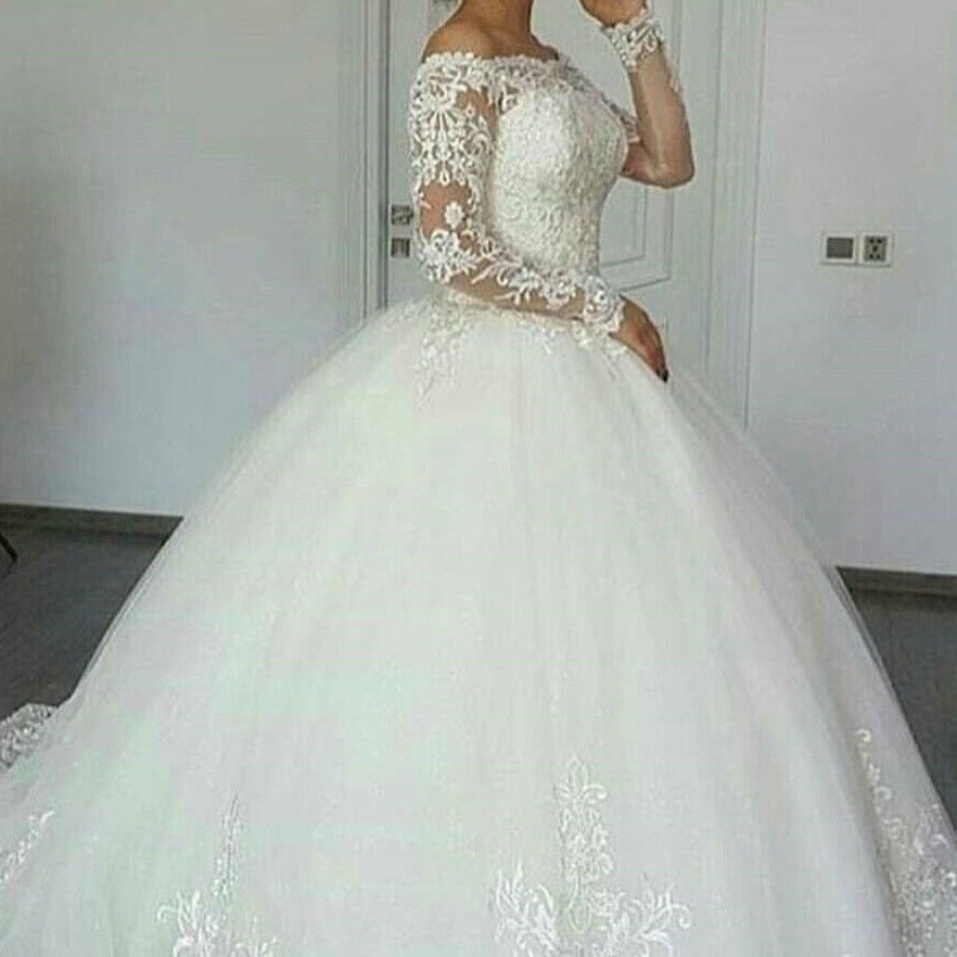 CustomElegant Wedding Gown Bridal Dresses - RICALOUX