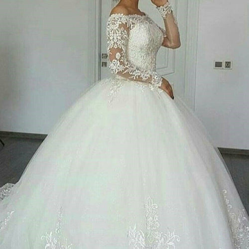 CustomElegant Wedding Gown Bridal Dresses - RICALOUX