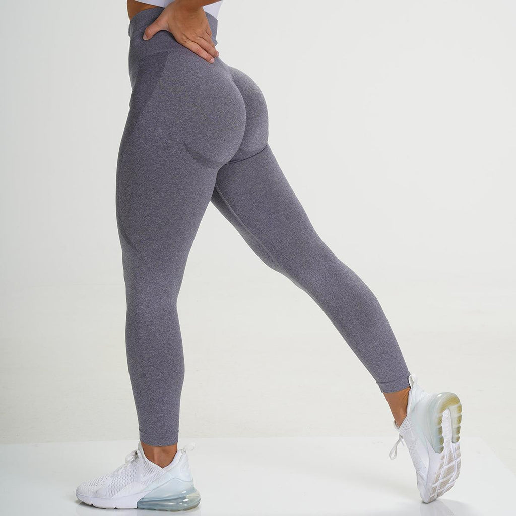 Women's High-Waisted Cargo Pocket Peach Butt Yoga Pants For Autumn And Winter, European & American Style, Stretchy Lifting Butt Quick-Dry Athletic Leggings For Running And Fitness by Ricaloux