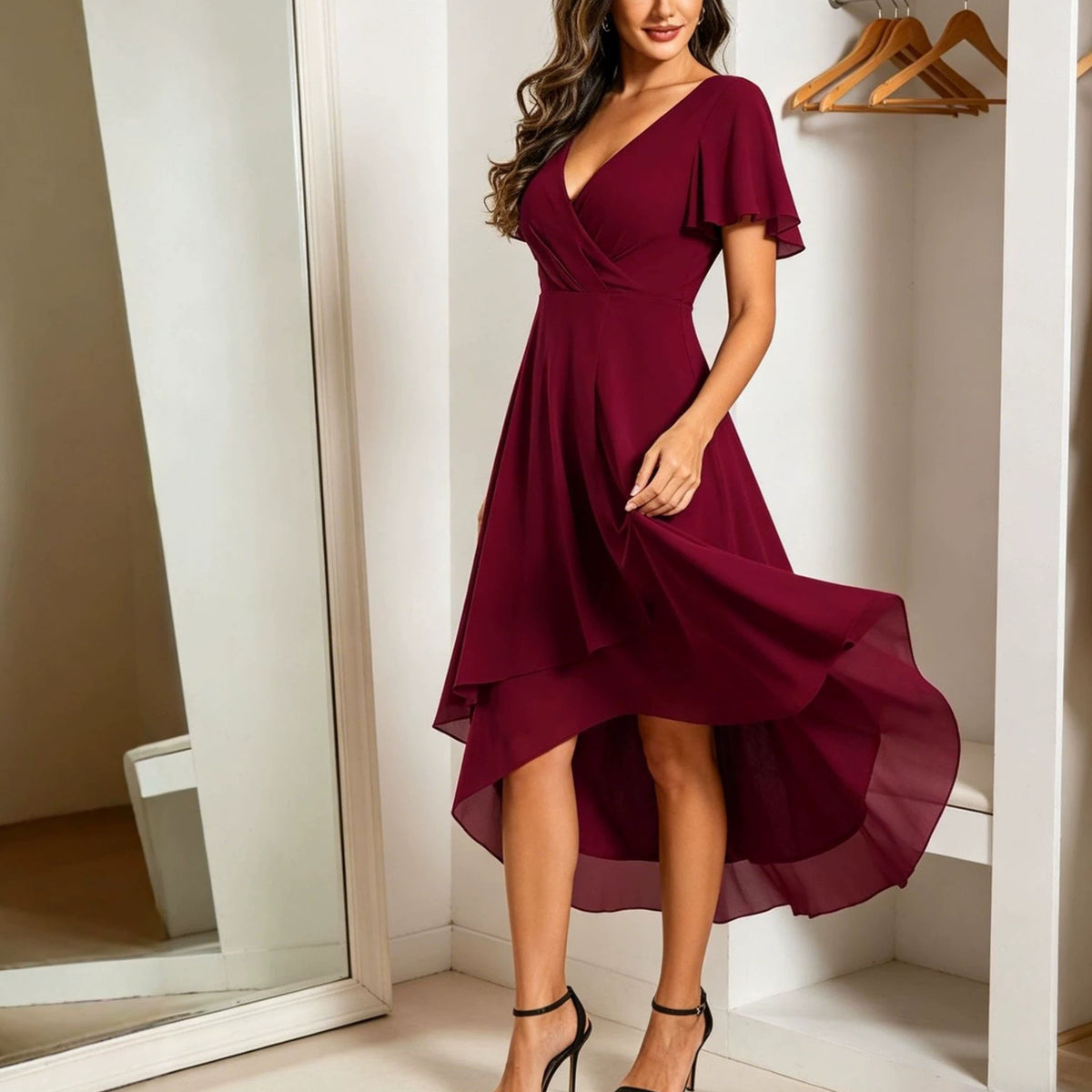 European And American Womens Midi Dress by Ricaloux