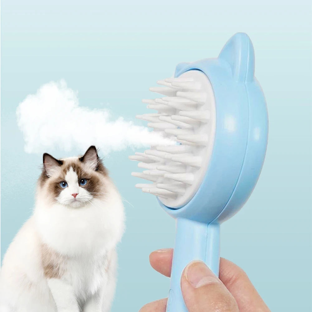 Hair Cleaning Brush With Mist Multifunctional Cat Grooming Brush Rechargeable Self Cleaning Slicker Brush For Pets Dogs & Catsb Pet Products by Ricaloux