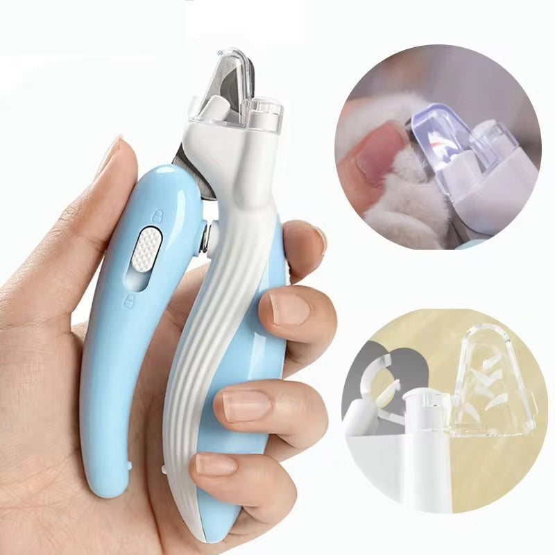 Pet Nail Clippers Dog Nail Clippers Cat Nail Clippers LED Electric Nail Grinder Pet Supplies LED Light Pet Nail Clippers by Ricaloux