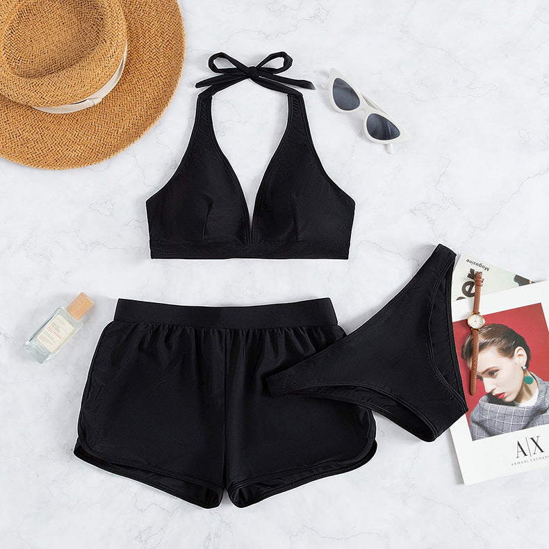 Three-piece Sexy Halter-style Two-piece Swimsuit by Ricaloux