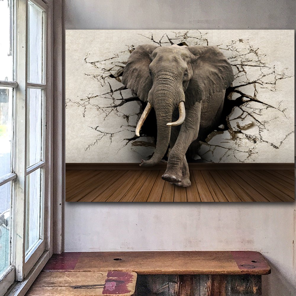 Creative Home Decor Elephant Canvas Painting - RICALOUX