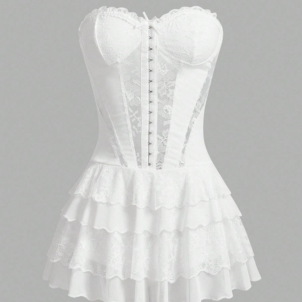 Sexy Lace Pure Yet Alluring Figure-hugging Strapless Slip Dress – Premium 0 | RICALOUX