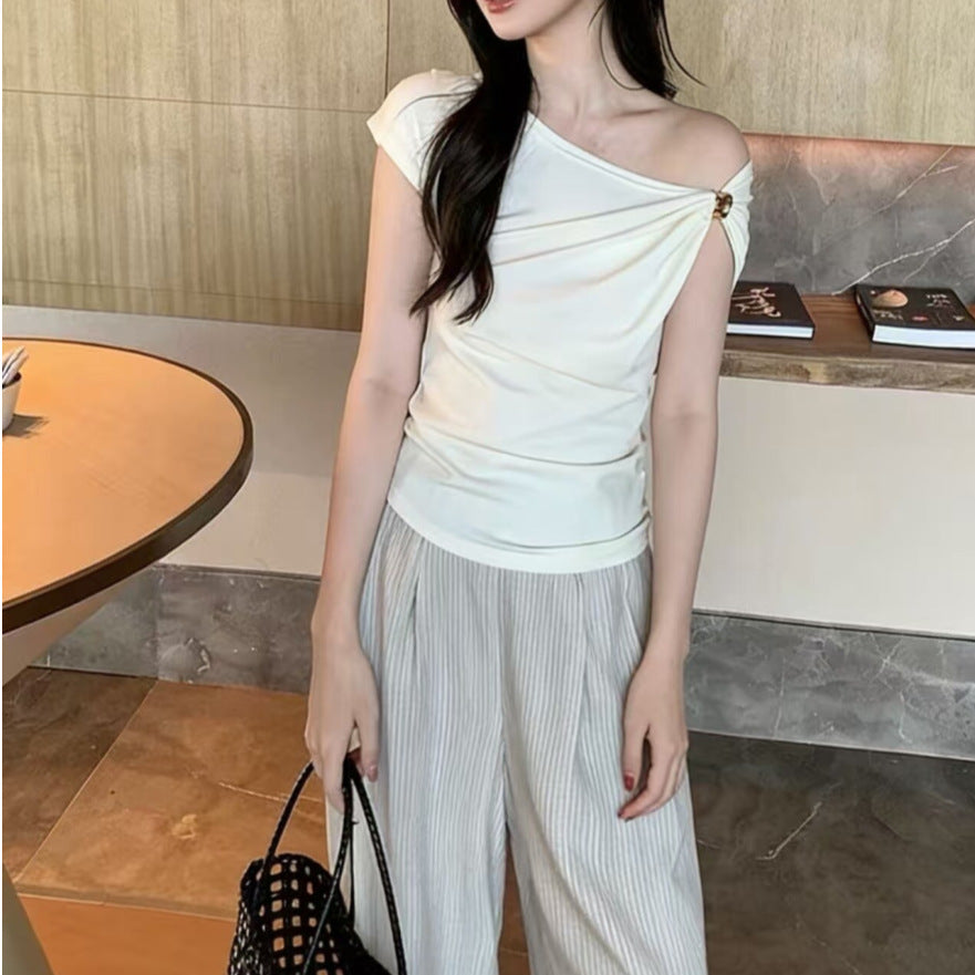 Slim-fit Cropped Top New Short-sleeve Style – Premium 0 | RICALOUX