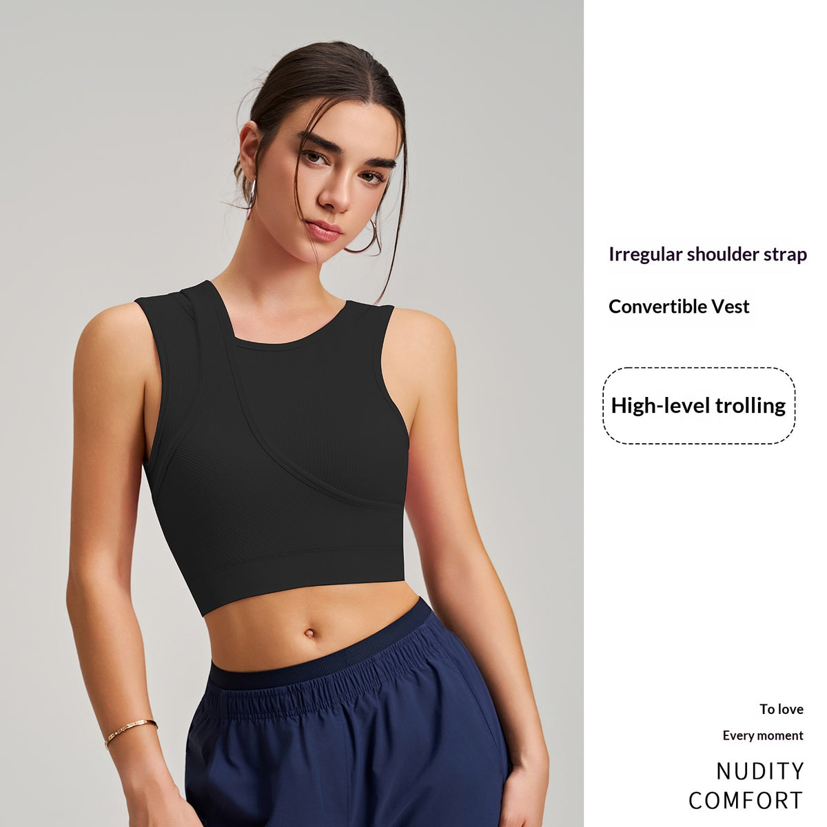 New Stunning Integrated Sports Bra Tank Top For Women, Shockproof Yoga & Fitness Top, Wearable Outside For Workouts by Ricaloux
