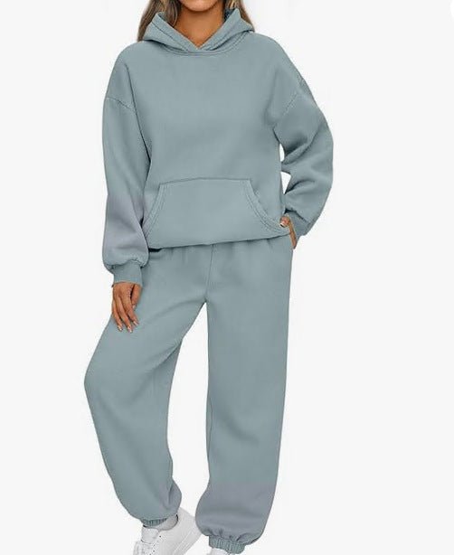 Women's Two-piece Casual Hoodie Sportswear Trousers Suit - RICALOUX