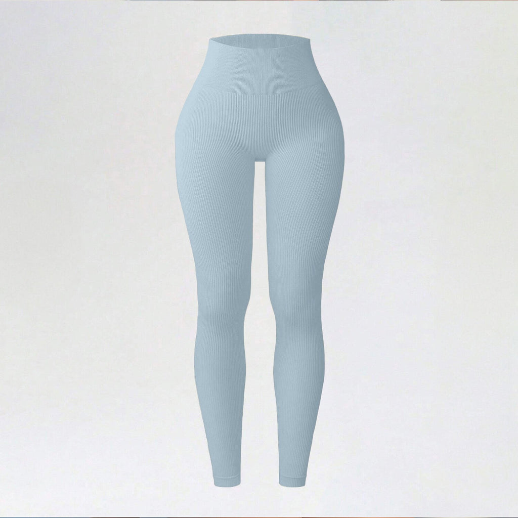Ribbed Seamless Yoga Pants For Autumn And Winter, High-waisted Tight Sports Leggings, Yoga Apparel Leggings by Ricaloux