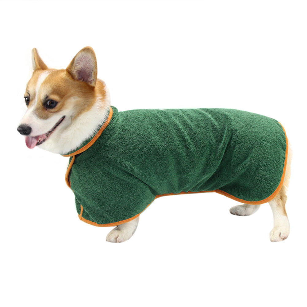 Absorbent Pet Bathrobe With Waist-wrapped Microfiber by Ricaloux