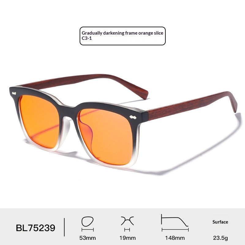 Esports Wood-Grain 99 Blue-Light-Blocking Glasses by Ricaloux