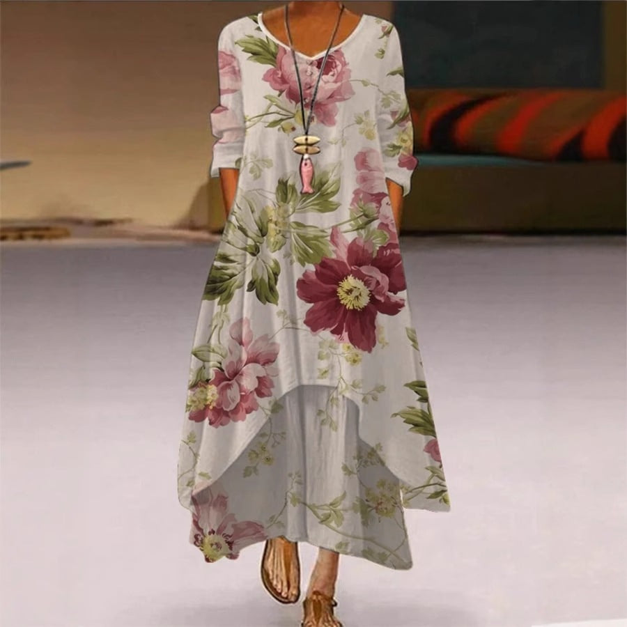 Womens Long Dress Asymmetrical Design – Premium 0 | RICALOUX