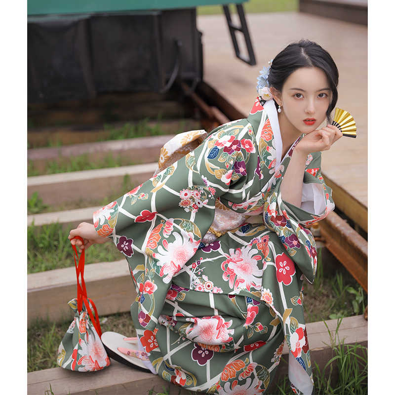 Womens Retro Japanese-style Yukata Traditional Dress by Ricaloux