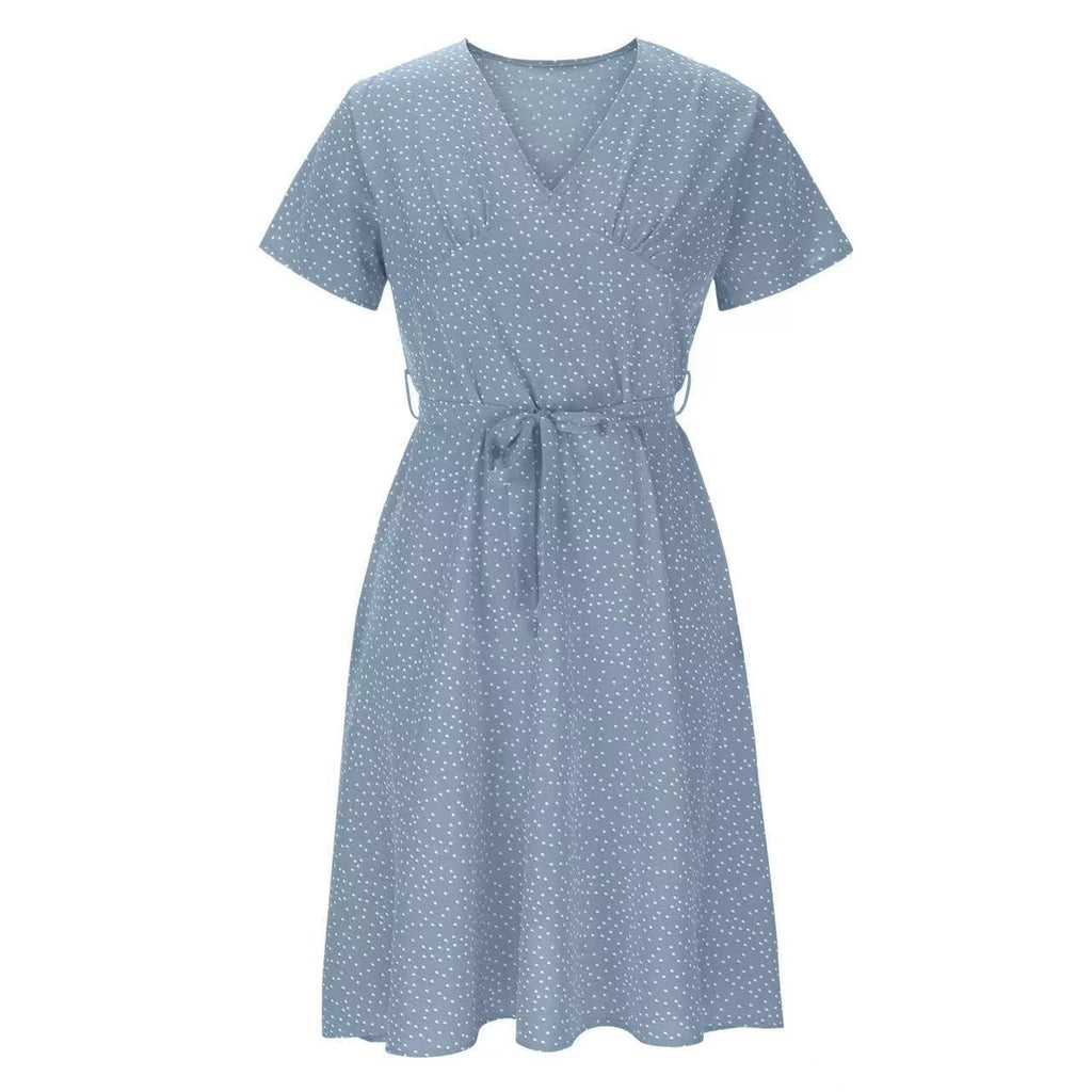Womens Short-sleeve Chiffon Dress by Ricaloux