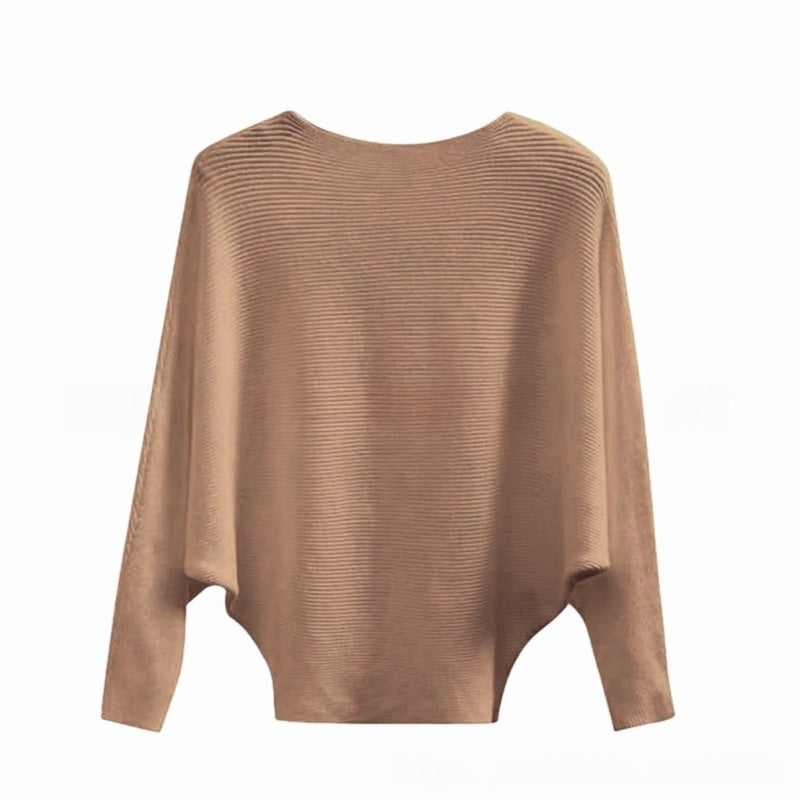 Halter-neck Batwing-sleeve Loose-fit Knit Sweater – Premium 0 | RICALOUX