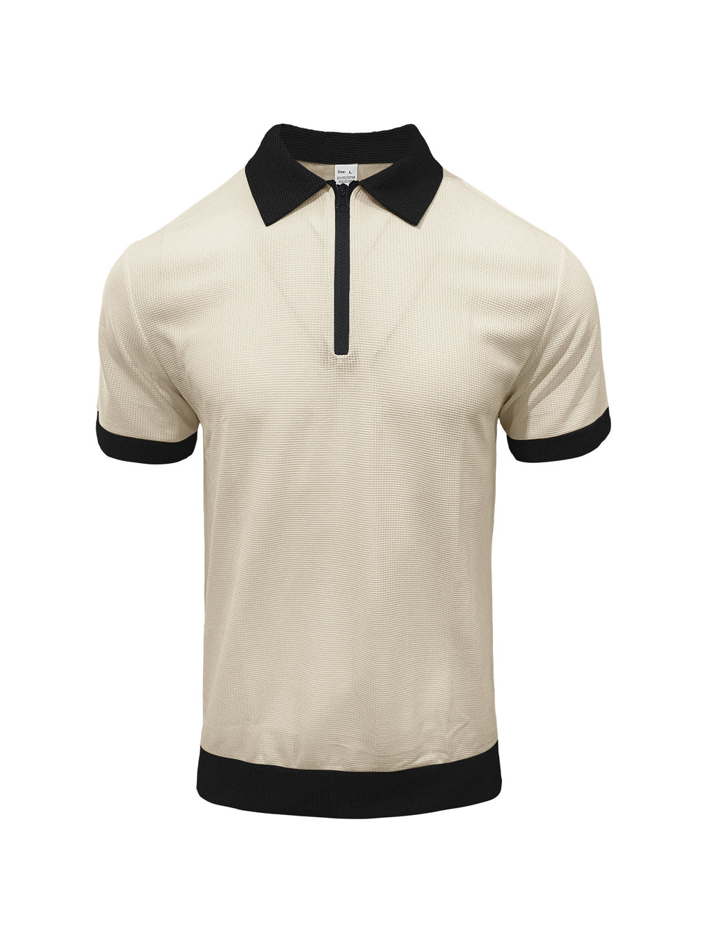 Mens Half-Zip Polo Shirt With Lapel Collar And Short Sleeves – Premium 0 | RICALOUX