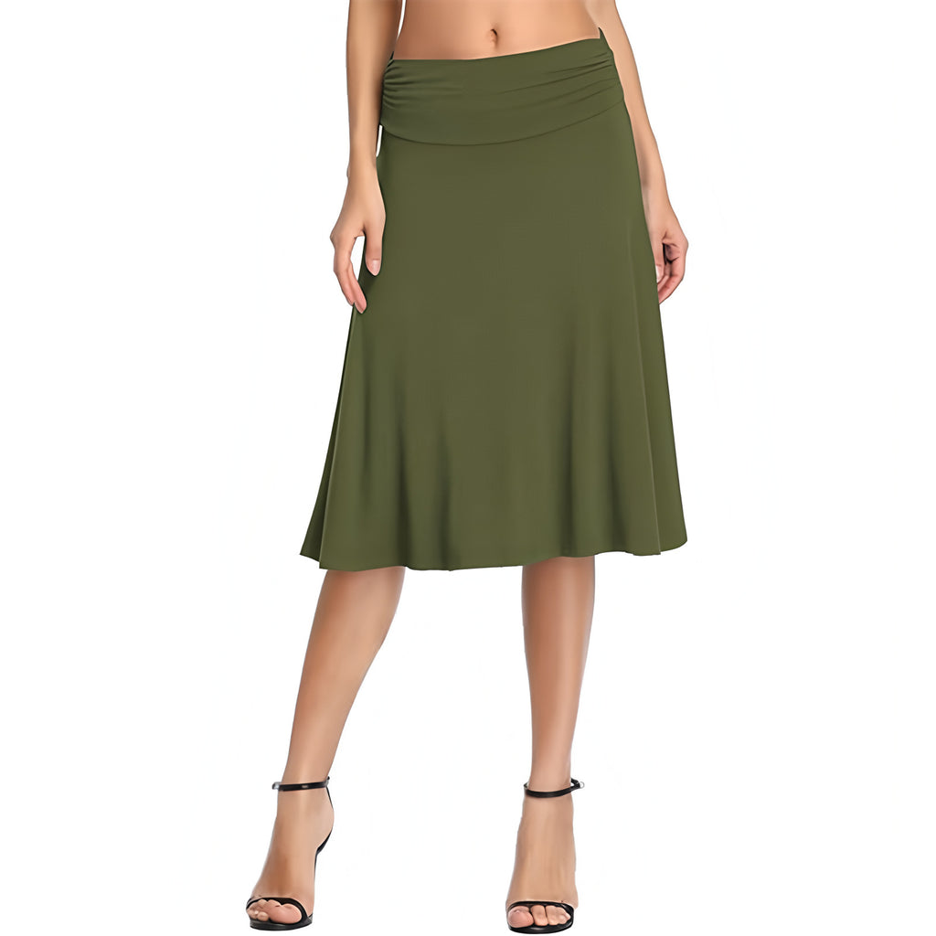 Elegant Ruffled Slimming Casual Skirt by Ricaloux