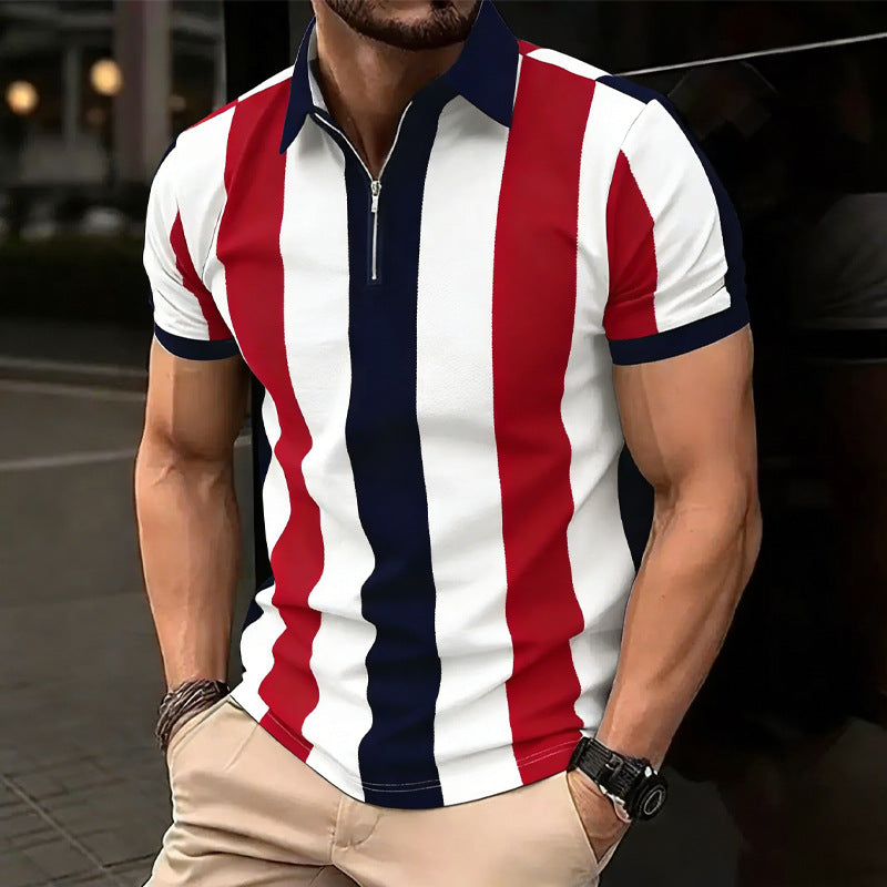 Mens Versatile Lapel-zipper Casual Top – Premium 0 | RICALOUX