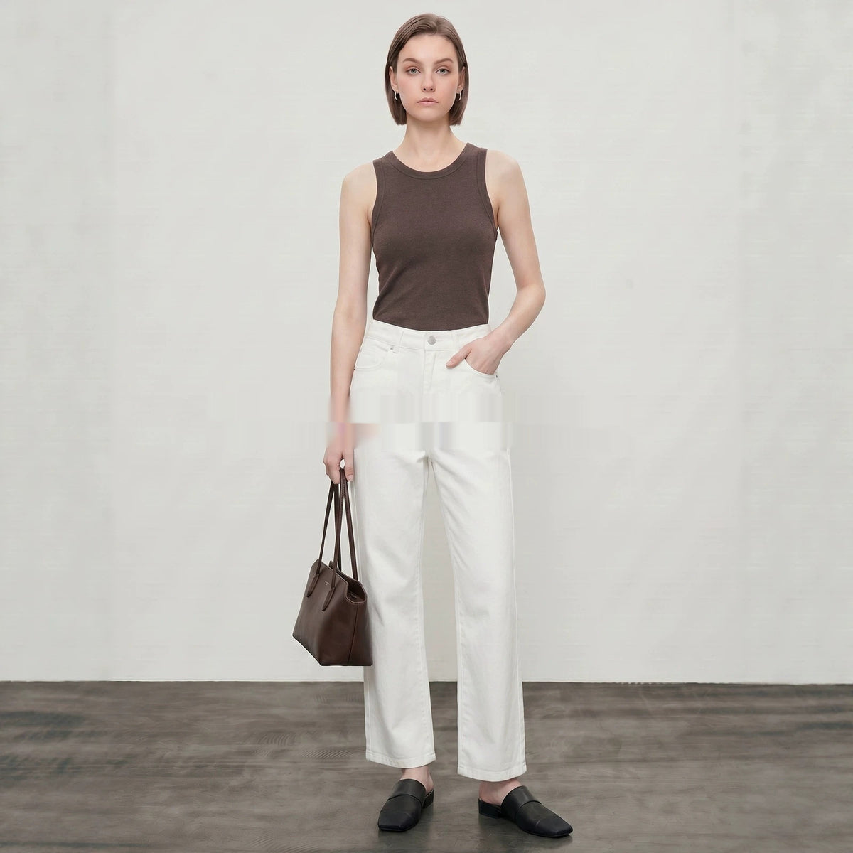 Summer White Cropped Denim Jeans – Premium 0 | RICALOUX