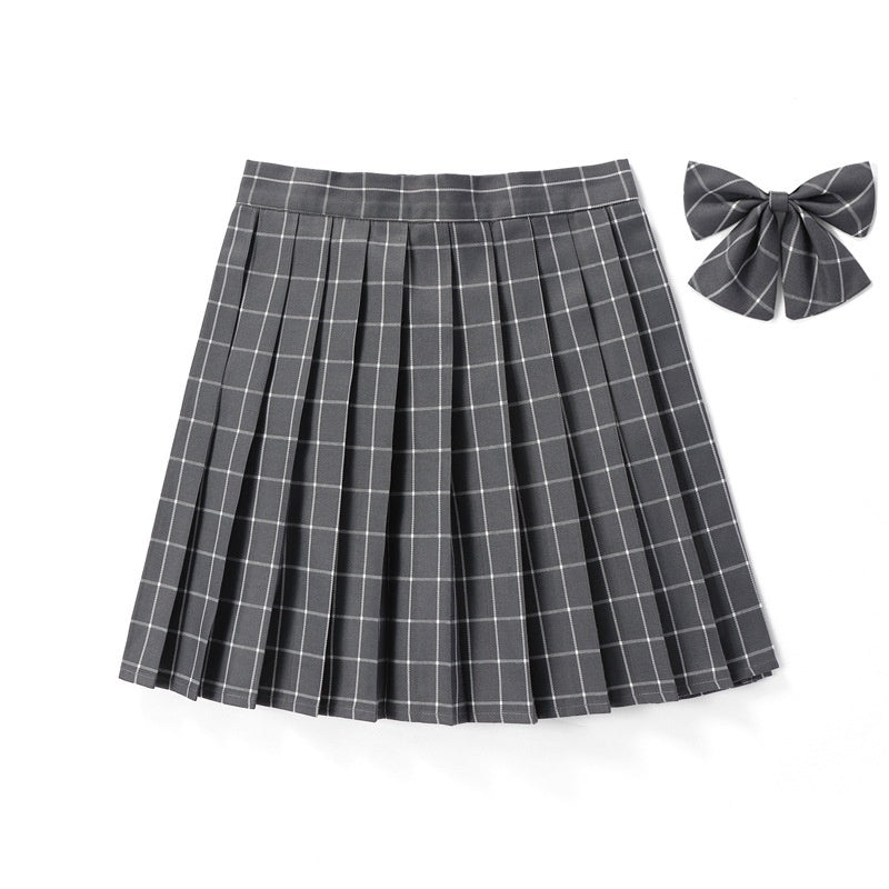 High-waisted Pleated Plaid Mini Skirt – Premium 0 | RICALOUX