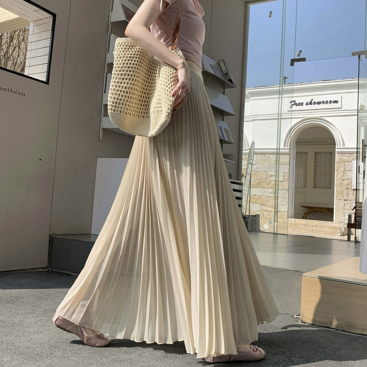 SpringSummer New Arrival Pleated Chiffon Skirt For Women by Ricaloux