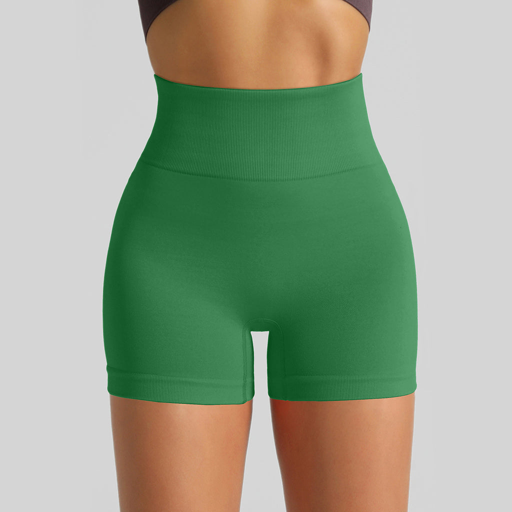 Women's Seamless Knit Yoga Shorts, High Waist Lifting Scrunch Butt Tight Workout Running Sports Shorts – Premium 4 | RICALOUX