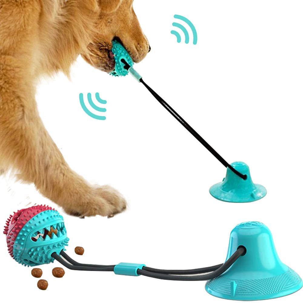 Dog Toys Silicon Suction Cup Tug Interactive Dog Ball Toy For Pet Chew Bite Tooth Cleaning Toothbrush Feeding Pet Supplies by Ricaloux