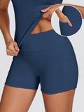 Womens Quick-Drying Yoga Outfit With Pockets Outdoor Running And Fitness Shorts by Ricaloux