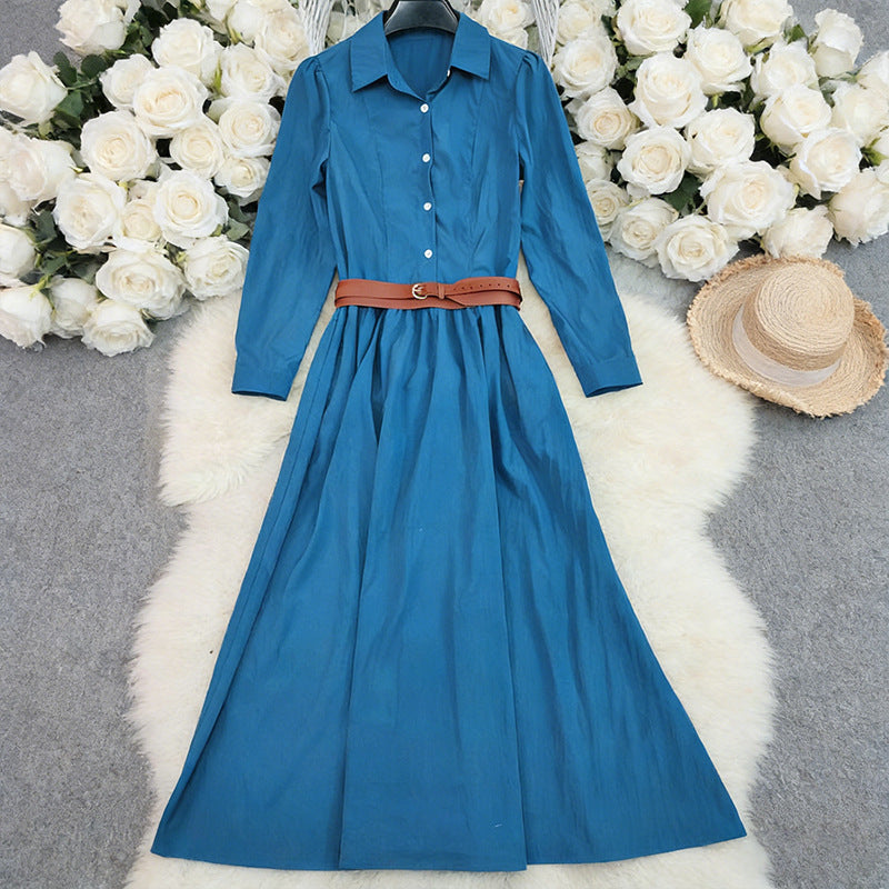 Womens Fashion Long-sleeve Vintage-style Midi Dress by Ricaloux