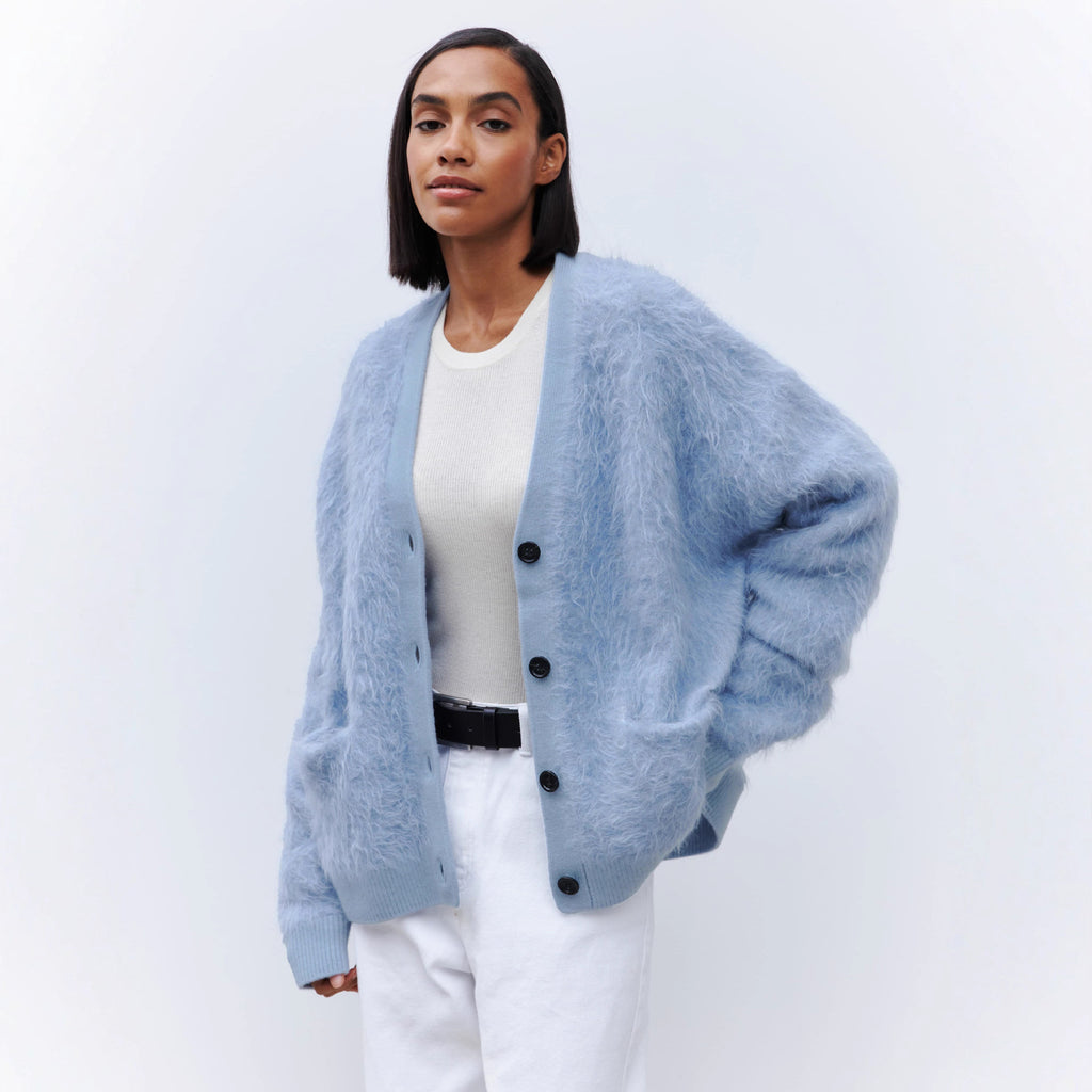 Laid-back Relaxed-fit Knitted Warm Cardigan by Ricaloux