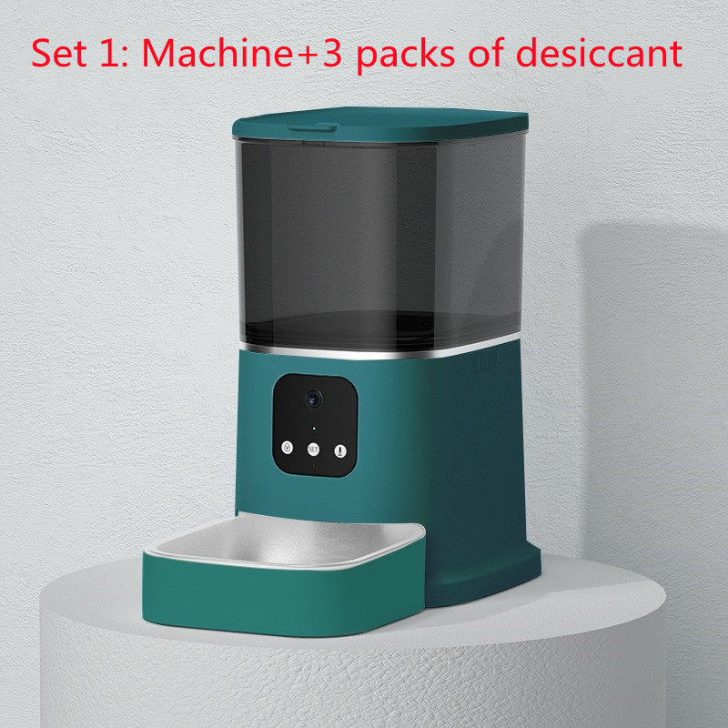 Pet Automatic Feeder Large Capacity Smart Voice Recorder APP Control Timer Feeding Cat Dog Food Dispenser With WiFi Pet Bo by Ricaloux