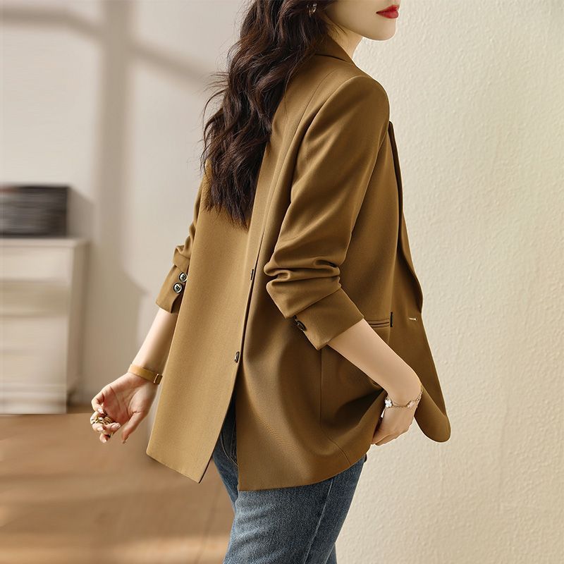 Womens Elegant Slit Blazer With Shoulder Pads – Premium 0 | RICALOUX