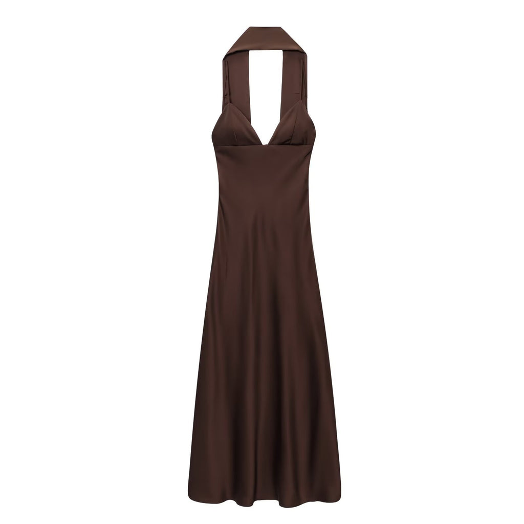 Womens Casual Dress With A Silk-satin Texture by Ricaloux