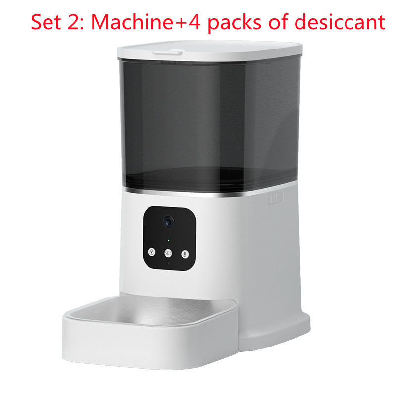 Pet Automatic Feeder Large Capacity Smart Voice Recorder APP Control Timer Feeding Cat Dog Food Dispenser With WiFi Pet Bo by Ricaloux