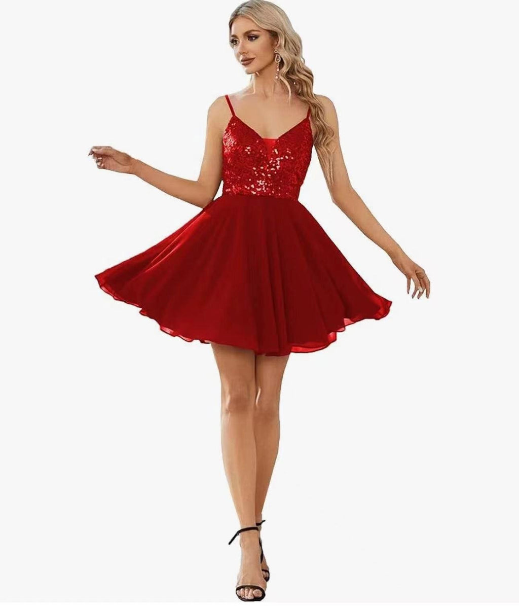 Womens Stylish Sequin Toast Dress - RICALOUX