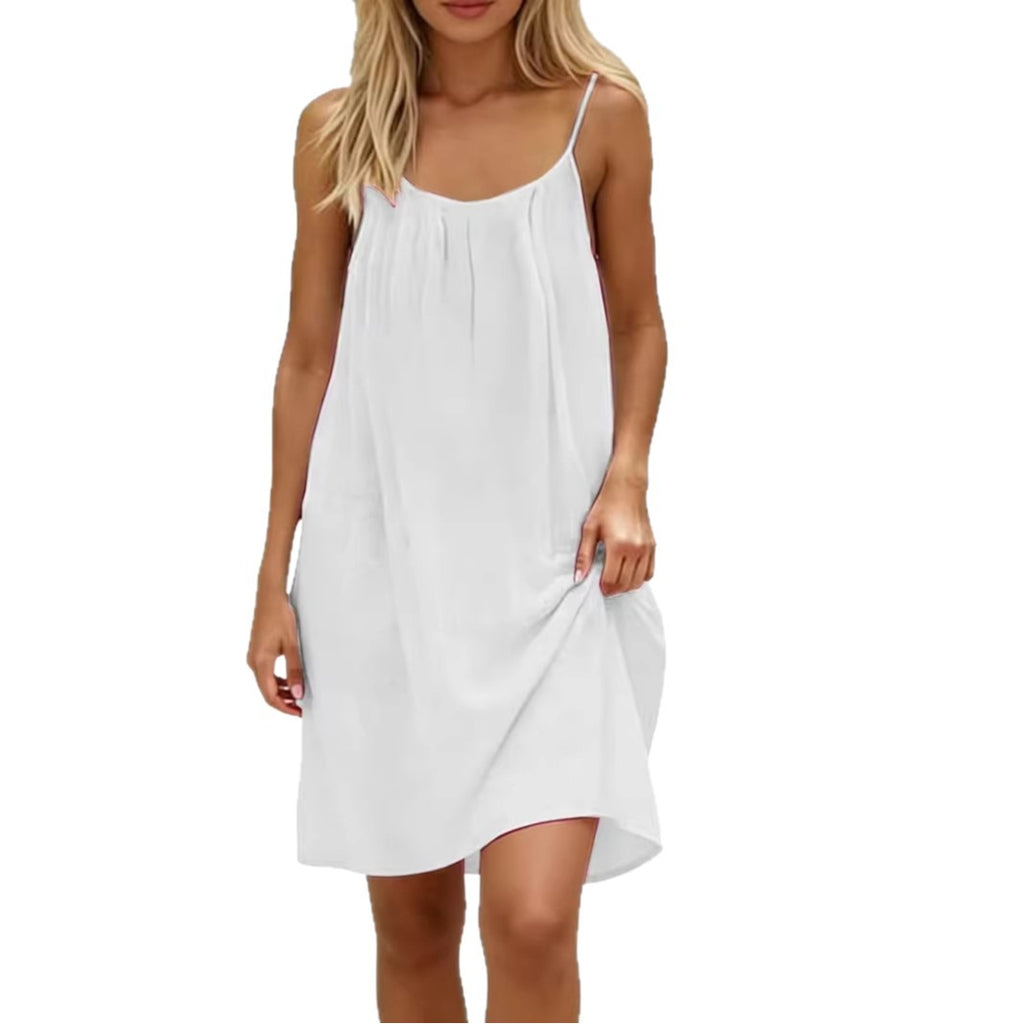 Womens Strapless Backless Loose-fitting Solid-color Dress – Premium 0 | RICALOUX