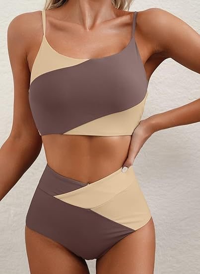 Cropped Color-blocked Slim-fit Inner Top - RICALOUX