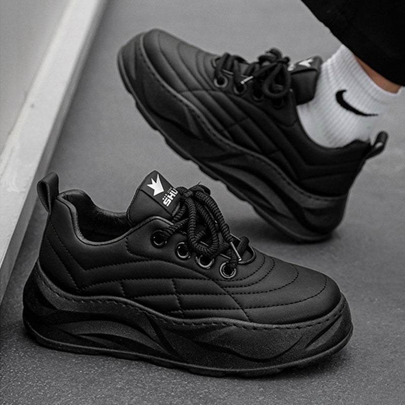 Fashion Thick-soled Anti-skid Shoes Ins Slip-on Casual Lazy Shoes Men Outdoor Breathable Lace-up Running Sports Sneakers by Ricaloux
