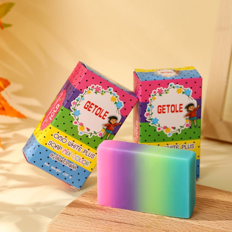 Rainbow Soap Handmade Essential Oil Soap Bath Soap Mild Fruit Soap – Premium 0 | RICALOUX