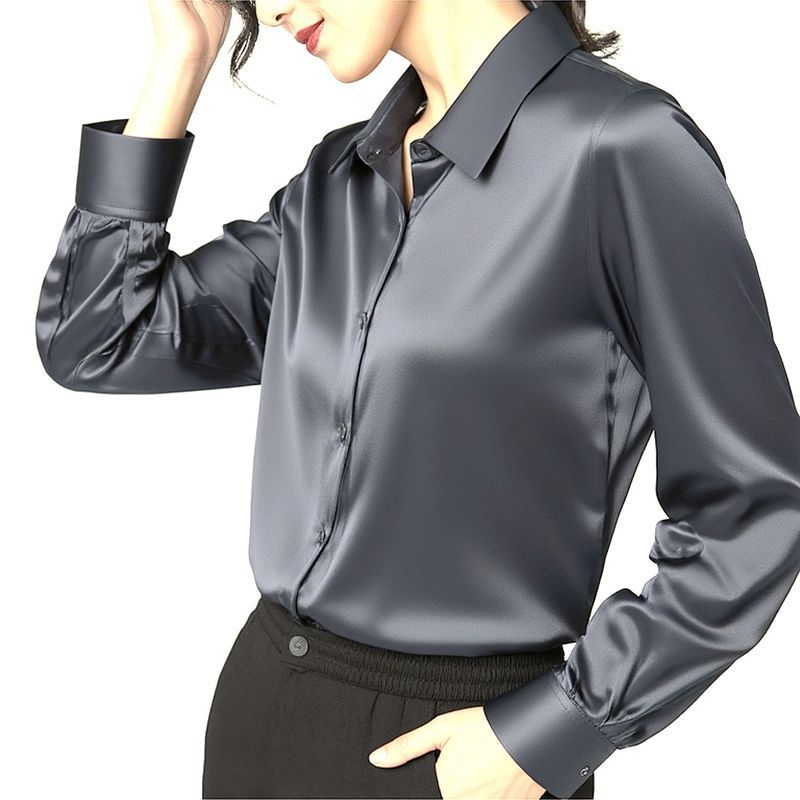 Professional-style Color-blocked Commuter Shirt Slim-fit Square-neck Top – Premium 0 | RICALOUX