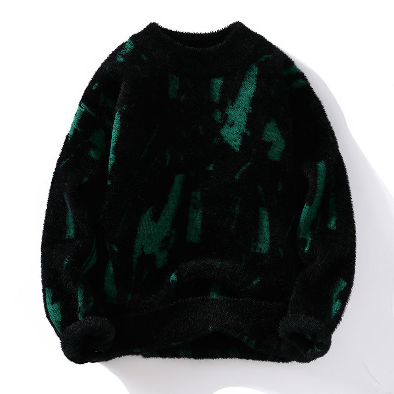 Winter Fleece-lined Thickened Men's Bottoming Sweater Fall And Winter Inner by Ricaloux