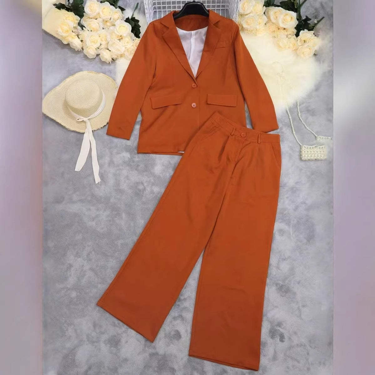 European And American Womens Designer Top And Blazer Set – Premium 0 | RICALOUX