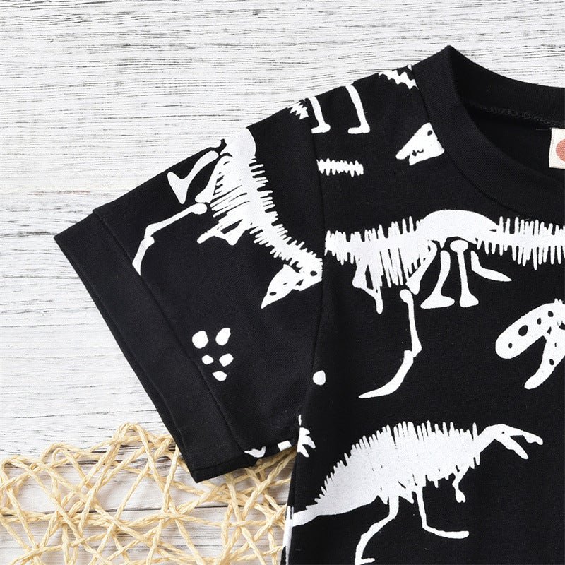 Summer Short-sleeved Dinosaur Children's Clothing - RICALOUX
