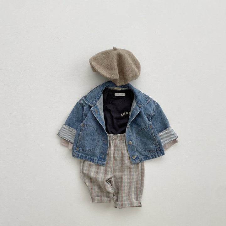 Ins Korean Babies' Trousers Plaid Pants - RICALOUX